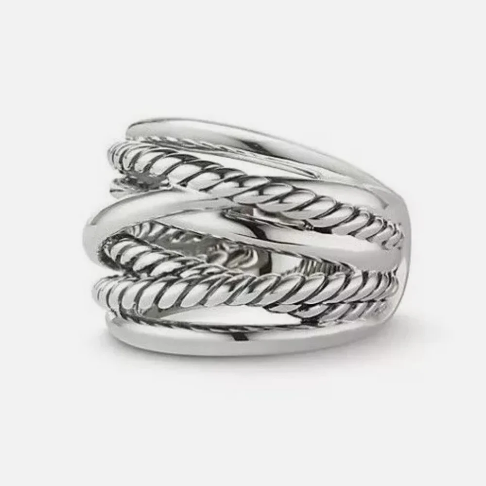 David Yurman- Wide Sterling Silver Crossov⦠- Picture 2 of 12